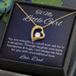 To My Little Girl - Love Dad - Forever Heart Necklace