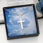 Stainless Steel Cross Necklace - May the Lord Bless You