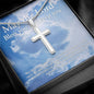 Stainless Steel Cross Necklace - May the Lord Bless You