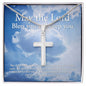 Stainless Steel Cross Necklace - May the Lord Bless You