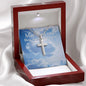 Stainless Steel Cross Necklace - May the Lord Bless You