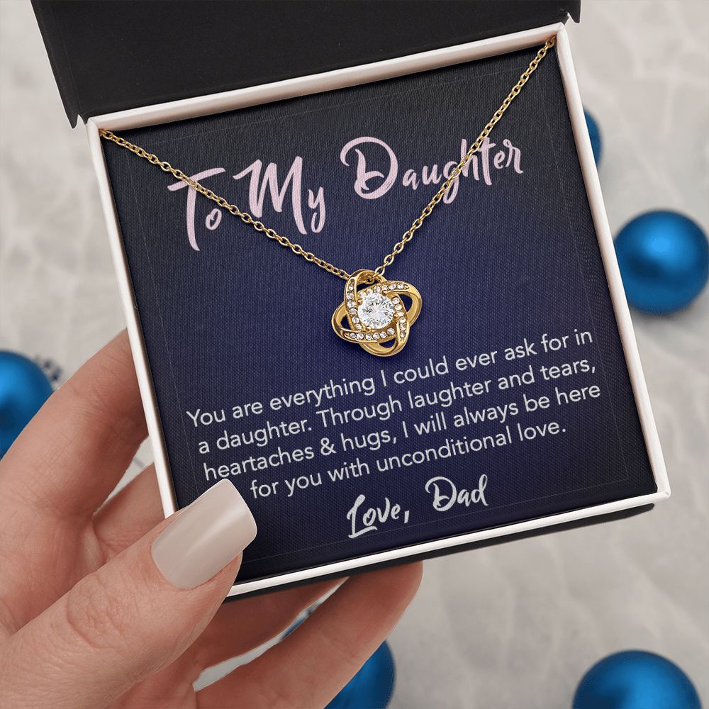 To My Daughter Love Dad Love Know Necklace