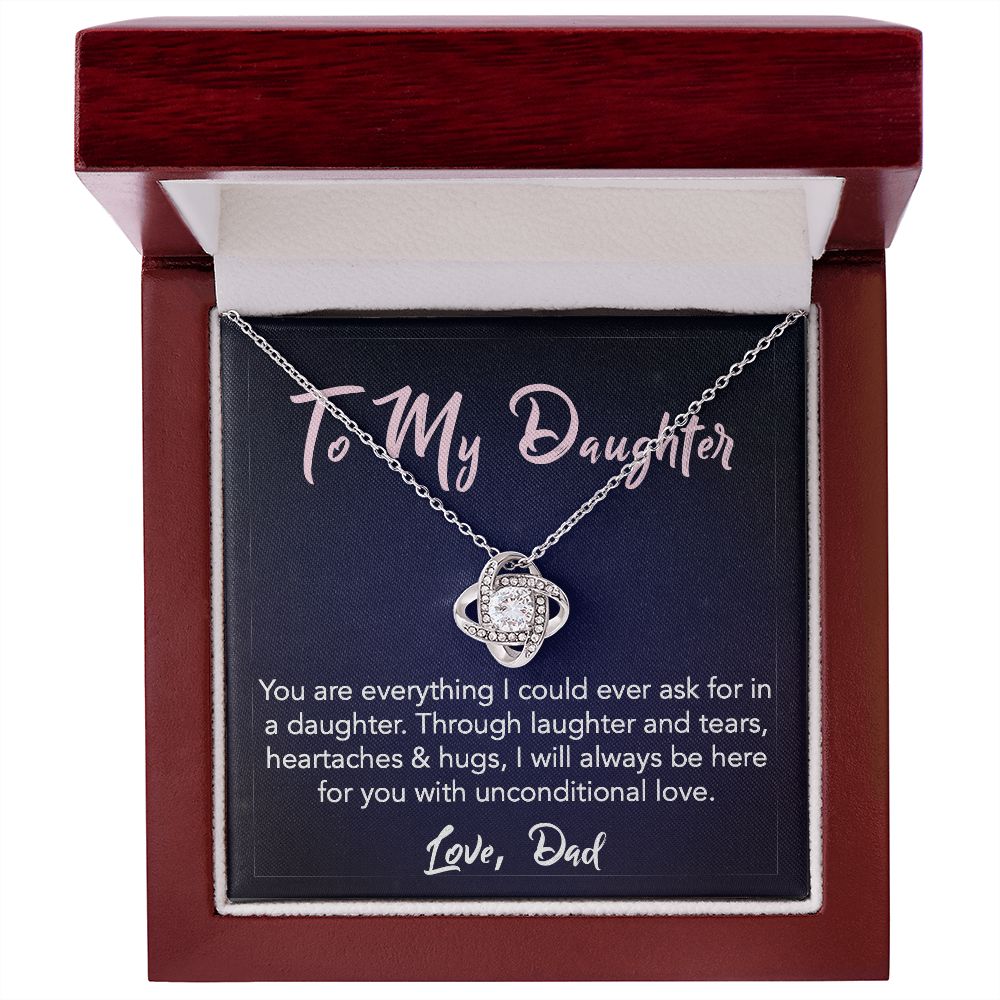 To My Daughter Love Dad Love Know Necklace