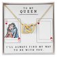 Interlocking Hearts necklace - To My Queen