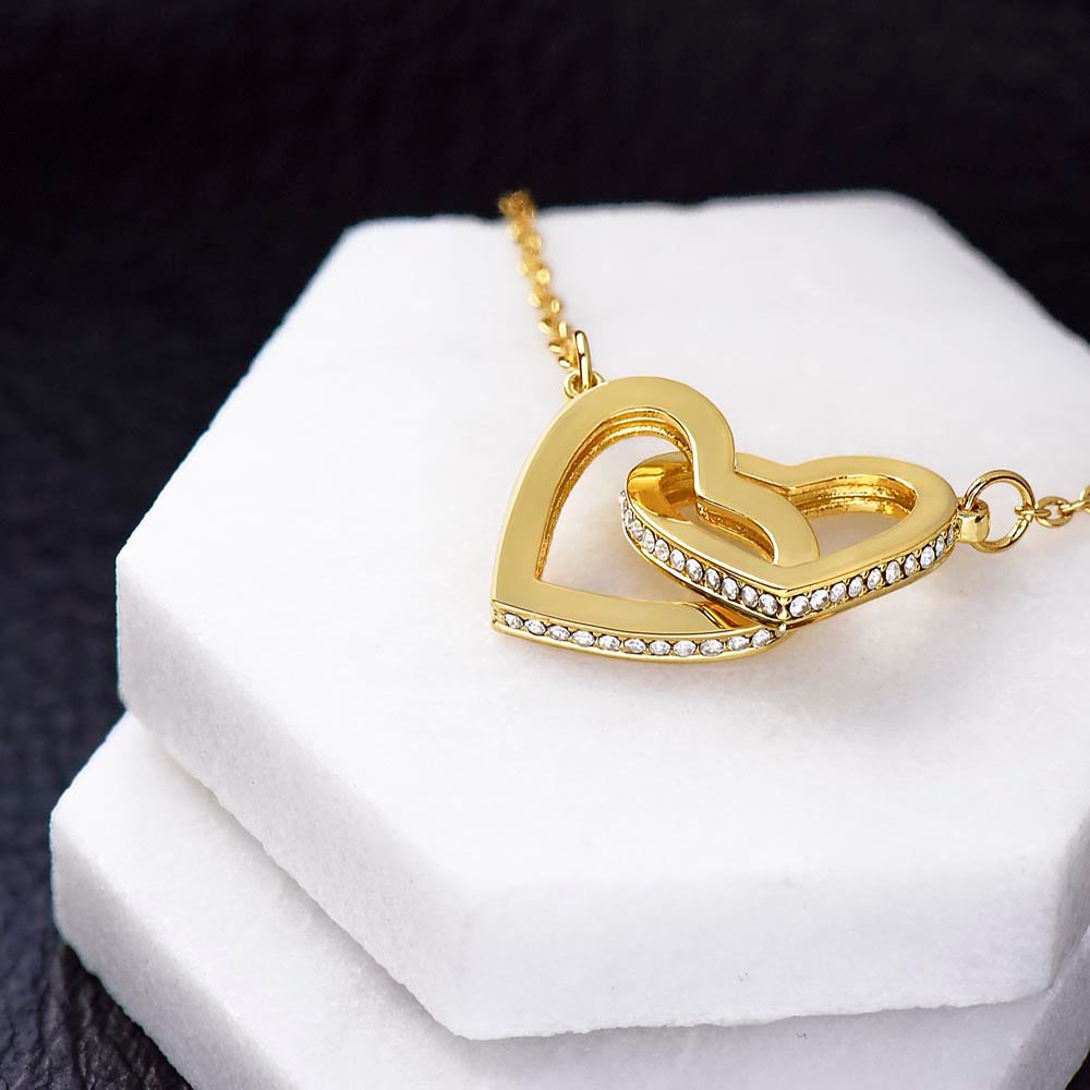 Interlocking Hearts necklace - To My Queen