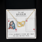 Interlocking Hearts necklace - To My Queen