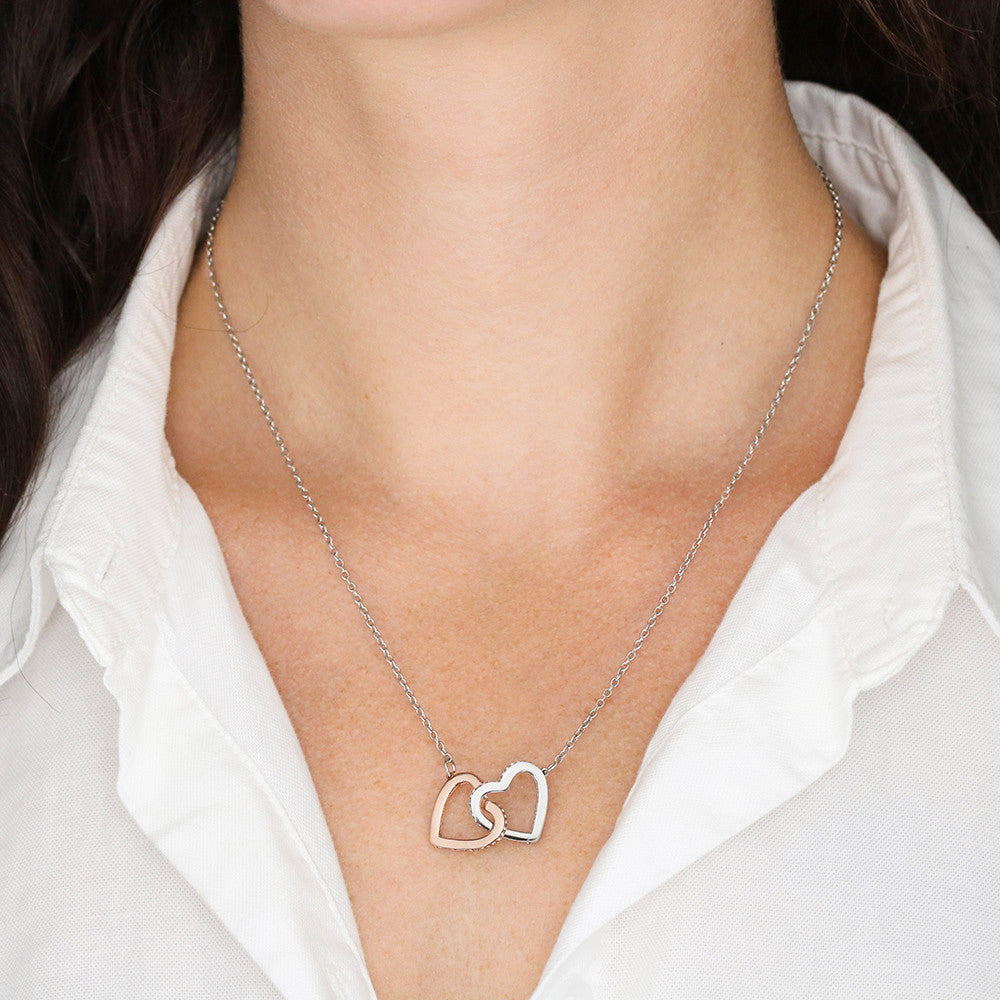 Interlocking Hearts necklace - To My Queen