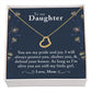 To My Daughter, My Pride and Joy - Delicate Heart Necklace
