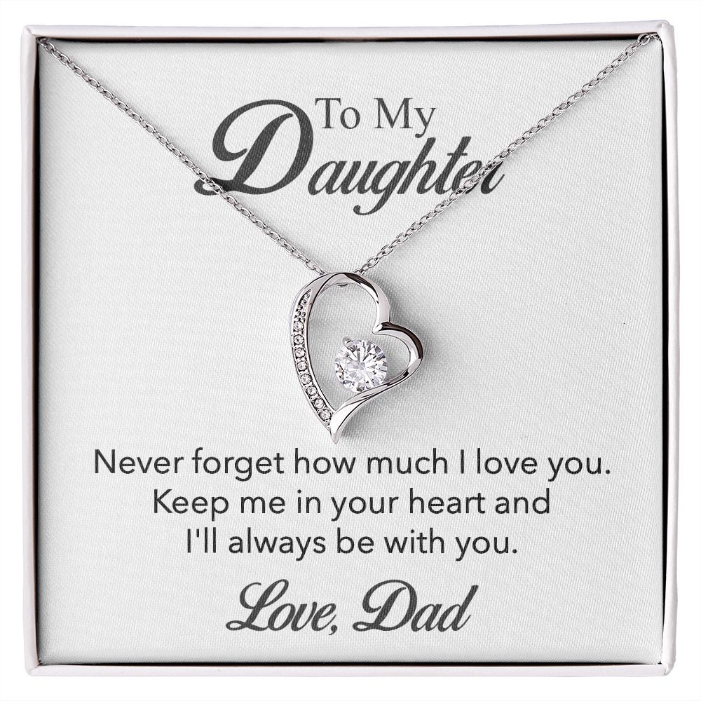 To My Daughter - Forever In My Heart Necklace