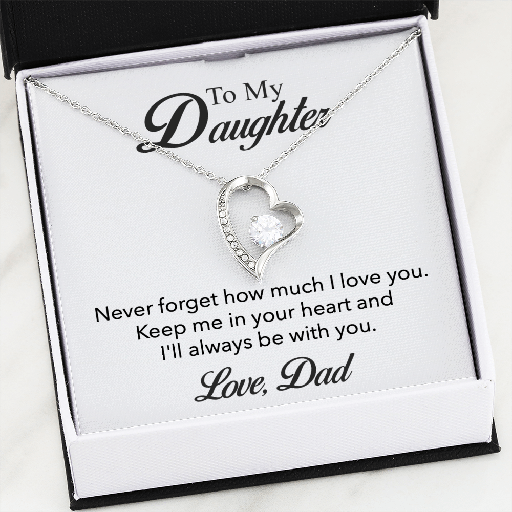 To My Daughter - Forever In My Heart Necklace