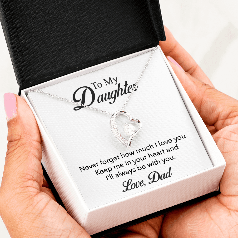 To My Daughter - Forever In My Heart Necklace