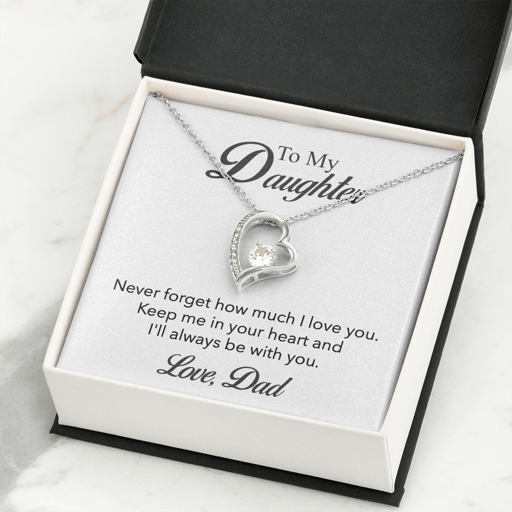To My Daughter - Forever In My Heart Necklace