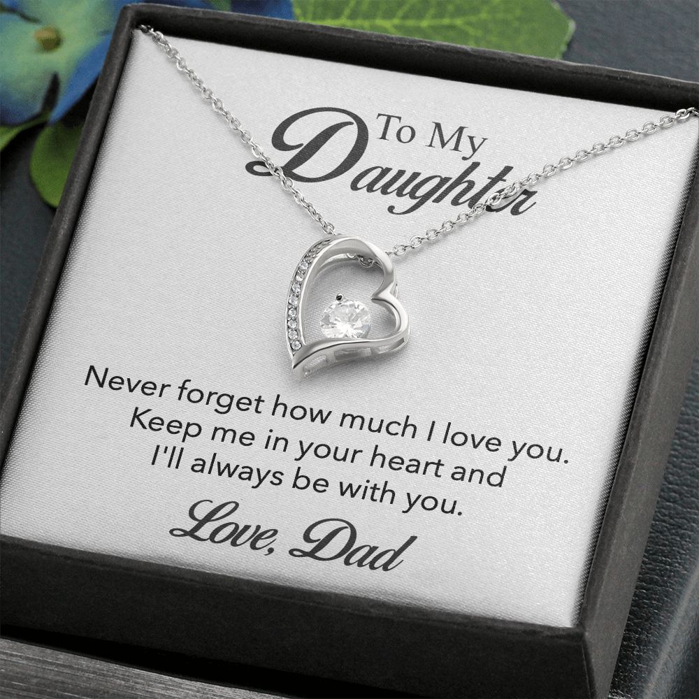 To My Daughter - Forever In My Heart Necklace