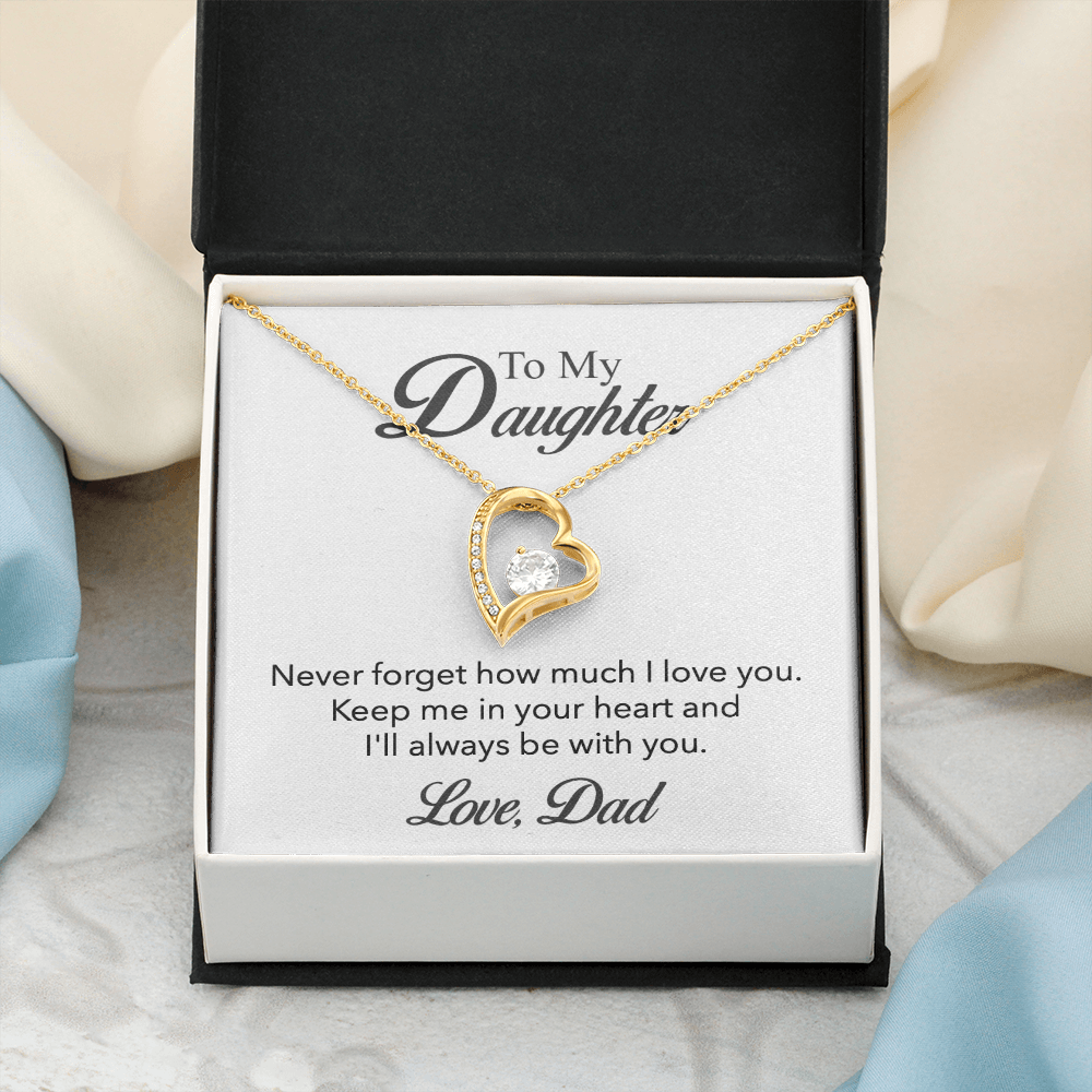 To My Daughter - Forever In My Heart Necklace