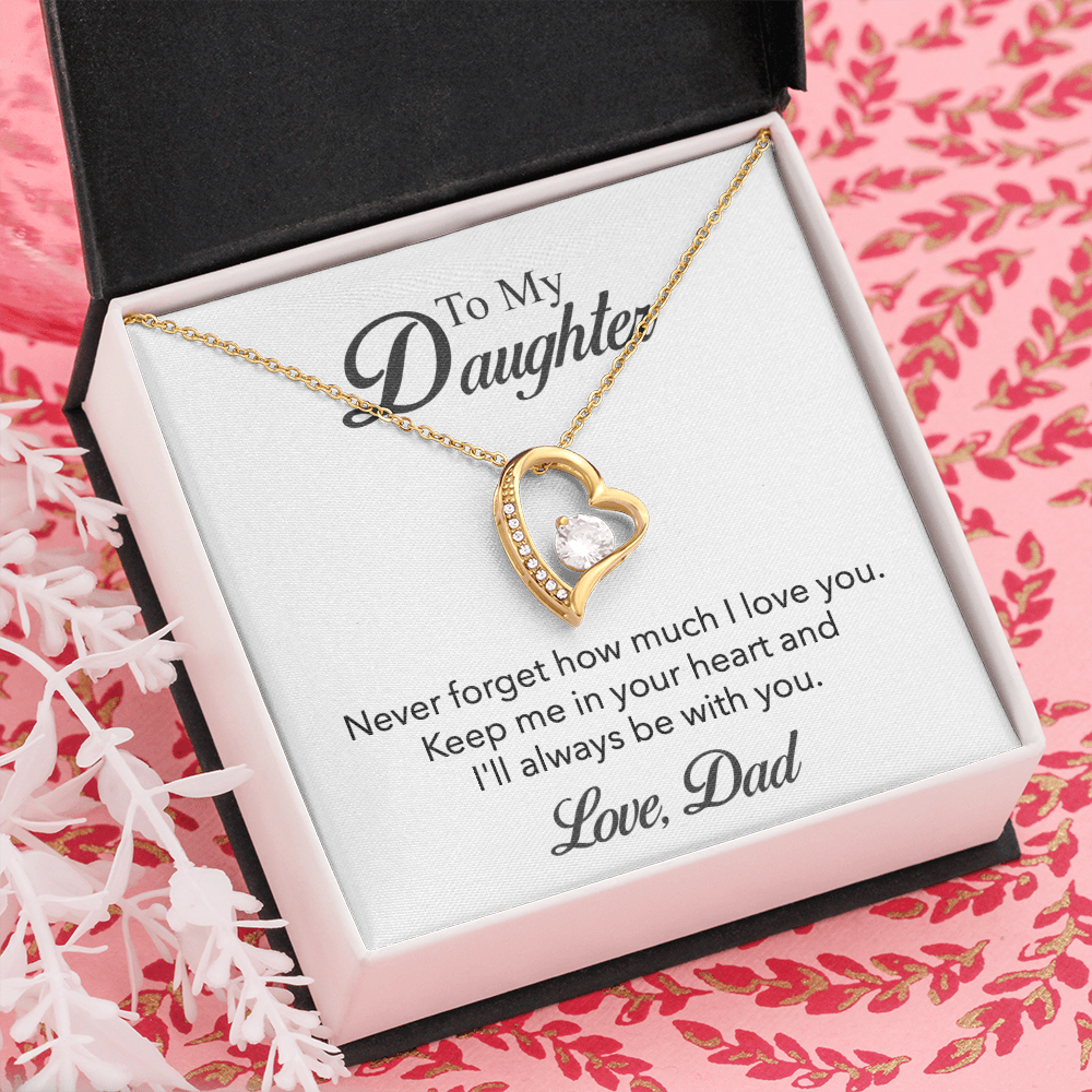 To My Daughter - Forever In My Heart Necklace