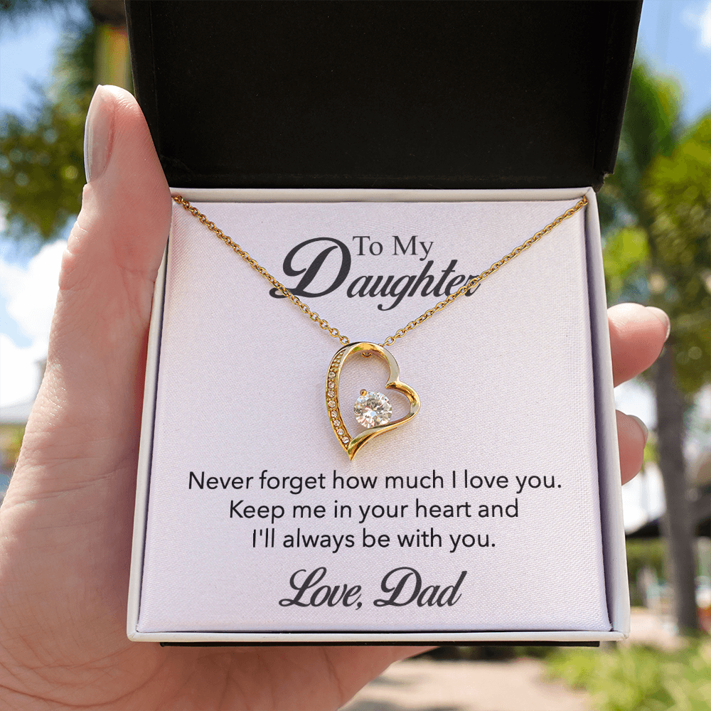 To My Daughter - Forever In My Heart Necklace