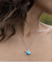 Load image into Gallery viewer, Daughter - You are Braver, Stronger, Smarter than you know - Sea Turtle necklace
